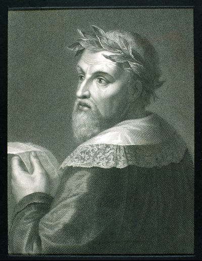 1833 में प्रकाशित &39;गैलरी ऑफ पोर्ट्रेट्स&39; से लुडोविको एरियोस्टो (1474-1533) द्वारा अंग्रेजी स्कूल